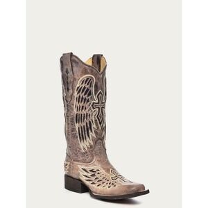 Corral‎ Women's Brown Wing Cross Cowboy Boots Size 9.5-worn twice